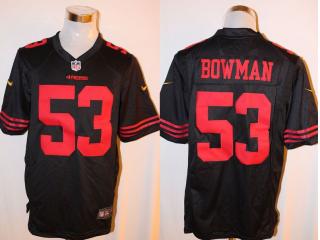 San Francisco 49ers 53 NaVorro Bowman Football Jersey Black Fan Edition