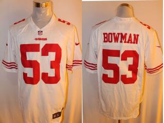 San Francisco 49ers 53 NaVorro Bowman Football Jersey White Fan Edition