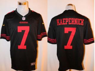 San Francisco 49ers 7 Colin Kaepernick Football Jersey Black Fan Edition