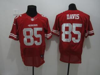 San Francisco 49ers 85 Vernon Davis Elite Football Jersey Red