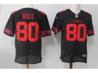 San Francisco 49ers 80 Jerry Rice Elite Football Jersey Black