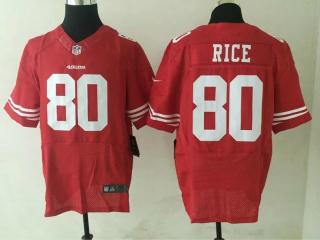 San Francisco 49ers 80 Jerry Rice Elite Football Jersey Red