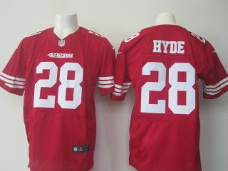 San Francisco 49ers 28 Carlos Hyde Elite Football Jersey Red