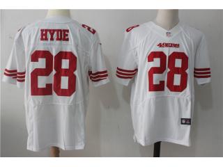 San Francisco 49ers 28 Carlos Hyde Elite Football Jersey White