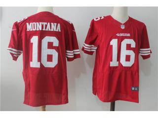 San Francisco 49ers 16 Joe Montana Elite Football Jersey Red