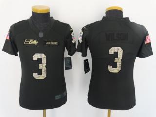 Youth Seattle Seahawks 3 Russell Wilson Anthracite Salute To Service Limited Jersey