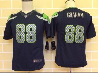 Youth Seattle Seahawks 88 Jimmy Graham Blue Limited Jersey