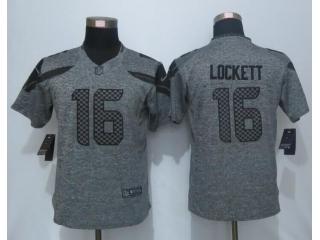 Women Seattle Seahawks 16 Tyler Lockett Stitched Gridiron Gray Limited Jersey