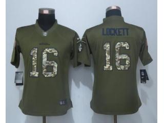 Women Seattle Seahawks 16 Tyler Lockett Green Salute To Service Limited Jersey