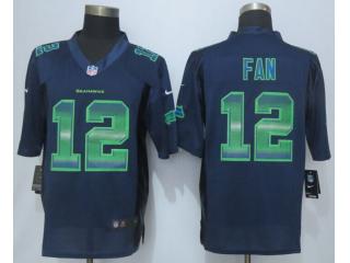 Seattle Seahawks 12 12th Fan Navy Blue Strobe Limited Jersey
