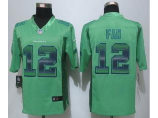 Seattle Seahawks 12 12th Fan Green Strobe Limited Jersey