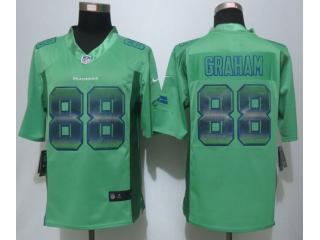 Seattle Seahawks 88 Jimmy Graham Green Strobe Limited Jersey