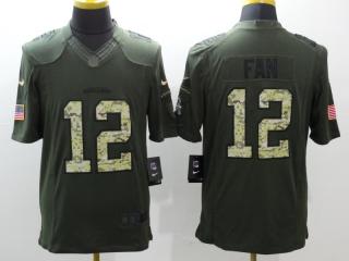 Seattle Seahawks 12 12th Fan Green Salute To Service Limited Jersey