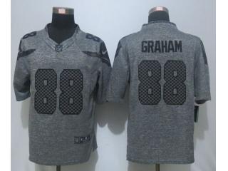Seattle Seahawks 88 Jimmy Graham Stitched Gridiron Gray Limited Jersey