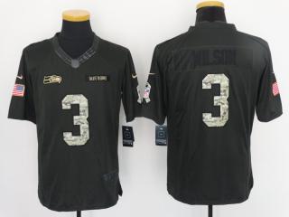 Seattle Seahawks 3 Russell Wilson Anthracite Salute To Service Limited Jersey
