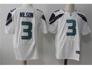 Seattle Seahawks 3 Russell Wilson Elite Football Jersey White