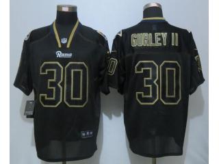 St. Louis Rams 30 Todd Gurley II Lights Out Black Elite Jersey