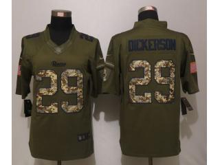 St. Louis Rams 29 Eric Dickerson Green Salute To Service Limited Jersey