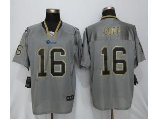 St. Louis Rams 16 Jared Goff Lights Out Gray Elite Jersey