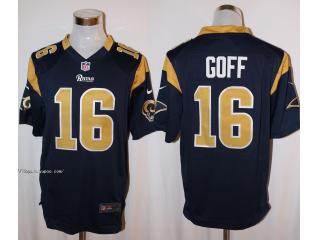 St. Louis Rams 16 Jared Goff Football Jersey Navy Blue Fan edition