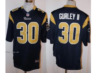 St. Louis Rams 30 Todd Gurley II Football Jersey Navy Blue Fan edition