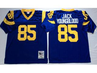 St. Louis Rams 85 Jack Youngblood Football Jersey White RetroSt. Blue Retro