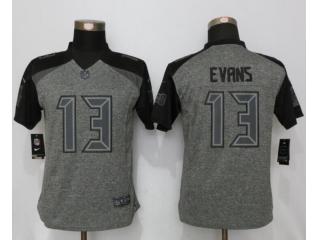 Women Tampa Bay Buccaneers 13 Mike Evans Stitched Gridiron Gray Limited Jersey