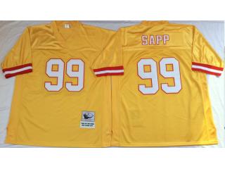 Tampa Bay Buccaneers 99 Warren Sapp Football Jersey Yellow Retro