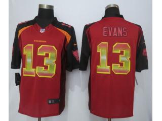 Tampa Bay Buccaneers 13 Mike Evans Red Strobe Limited Jersey