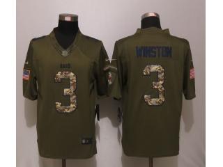 Tampa Bay Buccaneers 3 Jameis Winston Green Salute To Service Limited Jersey