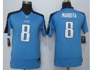 Youth Tennessee Titans 8 Marcus Mariota Football Jersey Blue