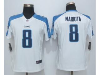 Women Tennessee Titans 8 Marcus Mariota Football Jersey White