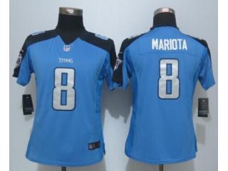 Women Tennessee Titans 8 Marcus Mariota Football Jersey Blue