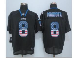 Tennessee Titans 8 Marcus Mariota USA Flag Fashion Black Elite Jersey