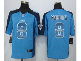 Tennessee Titans 8 Marcus Mariota Blue Strobe Limited Jersey