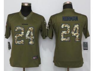 Women Washington Redskins 24 Josh Norman Green Salute To Service Limited Jersey