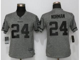 Women Washington Redskins 24 Josh Norman Stitched Gridiron Gray Limited Jersey