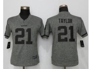 Women Washington Redskins 21 Sean Taylor Stitched Gridiron Gray Limited Jersey