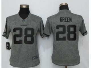 Women Washington Redskins 28 Darrell Green Stitched Gridiron Gray Limited Jersey