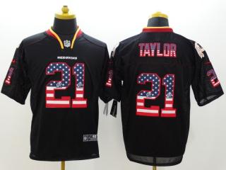 Washington Redskins 21 Sean Taylor USA Flag Fashion Black Elite Jersey