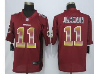 Washington Redskins 11 DeSean Jackson Red Strobe Limited Jersey