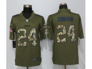 Washington Redskins 24 Josh Norman Green Salute To Service Limited Jersey