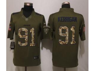 Washington Redskins 91 Ryan Kerrigan Green Salute To Service Limited Jersey