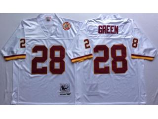 Washington Redskins 28 Darrell Green Football Jersey White Retro