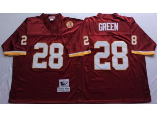 Washington Redskins 28 Darrell Green Football Jersey Red Retro