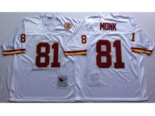Washington Redskins 81 Art Monk Football Jersey White Retro