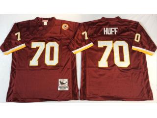 Washington Redskins 70 Sam Huff Football Jersey Red Retro