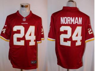 Washington Redskins 24 Josh Norman Football Jersey Red Fan edition