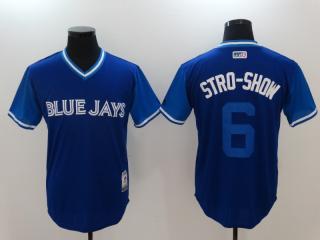 Men's 2017 Little League World Series Blue Jays #6 Marcus Stroman Stro-Show Royal Jersey