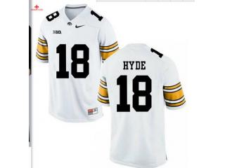 Iowa Hawkeyes 18 Micah Hyde College Football Jersey White